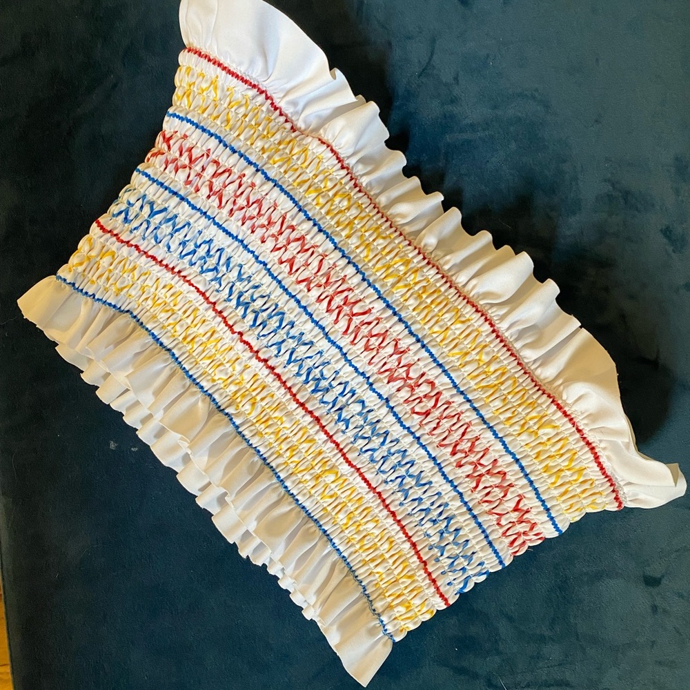 Ruffle strapless bikini top size M